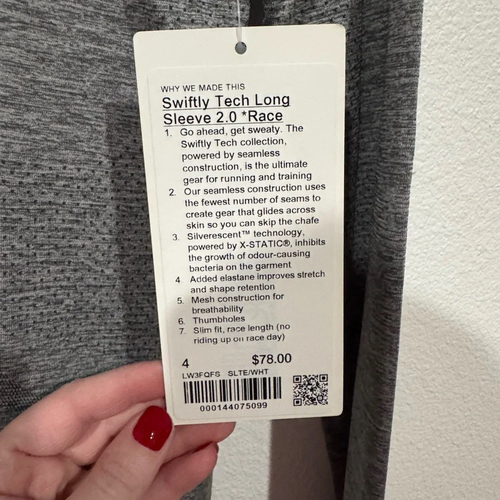 Lulu Lemon Swiftly Tech long Sleeve 2.0 - Picture 3 of 5